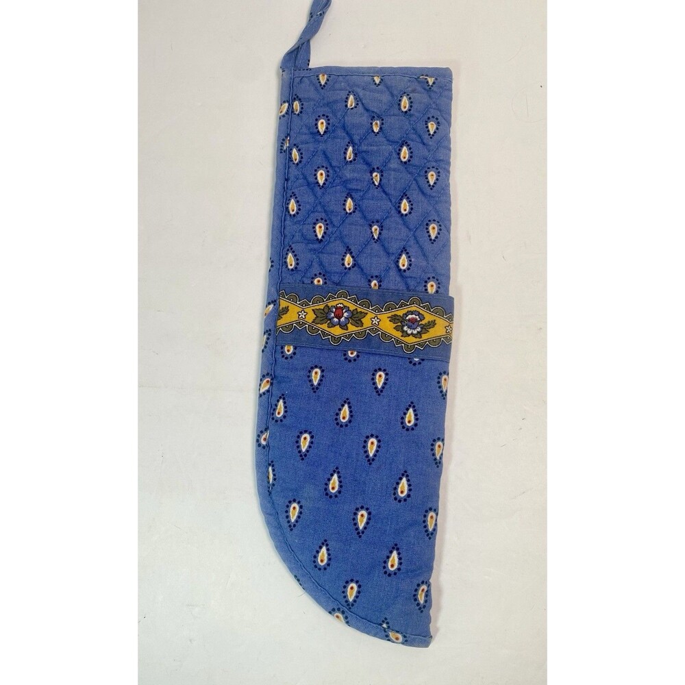 Vera Bradley Curling Iron or Flat Iron Cover French Blue 13-1/2" w Hanging Loop
